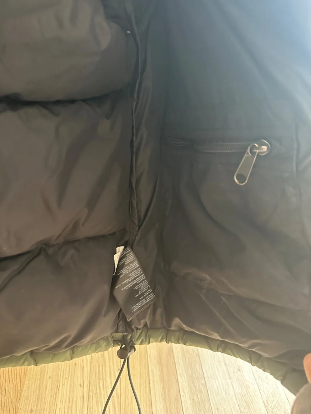 North face green puffer jacket